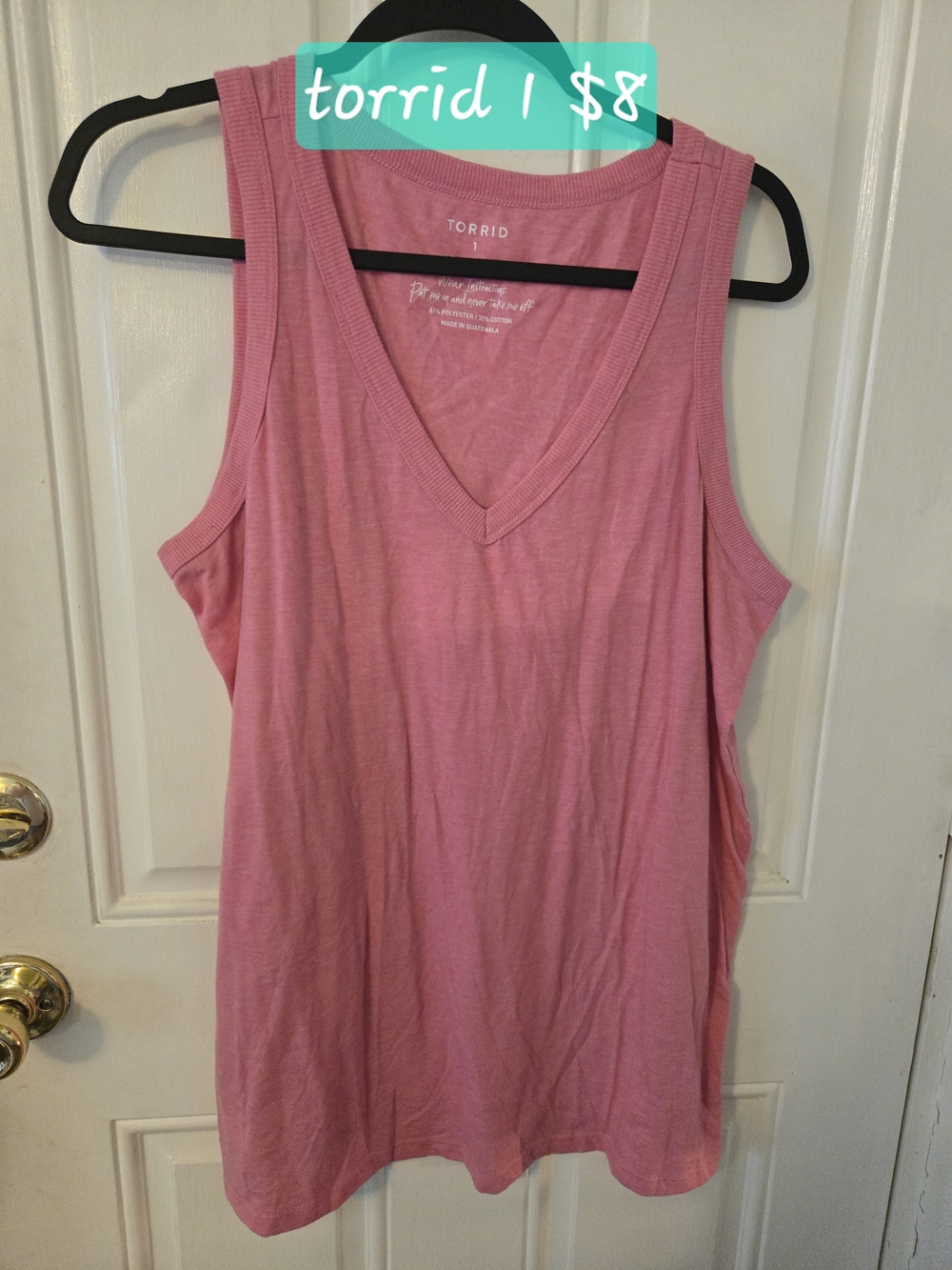 torrid Pink V-Neck Sleeveless Tank